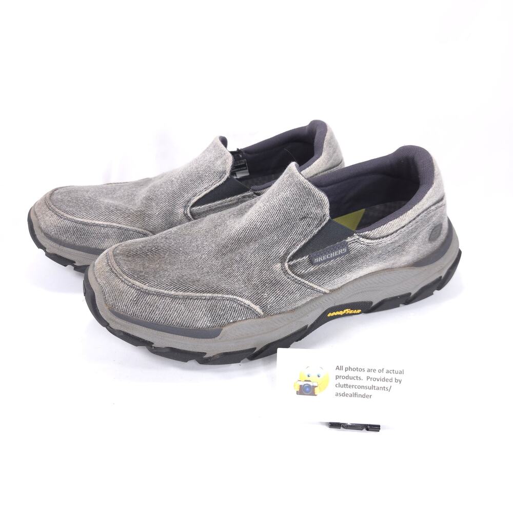 Skechers Respected Fallston Canvas Walking Shoe Mens Size 12 204387WW Gray